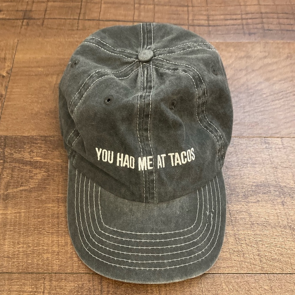Primitives by Kathy Black Washed Cotton Baseball Cap - "You Had Me At Tacos"